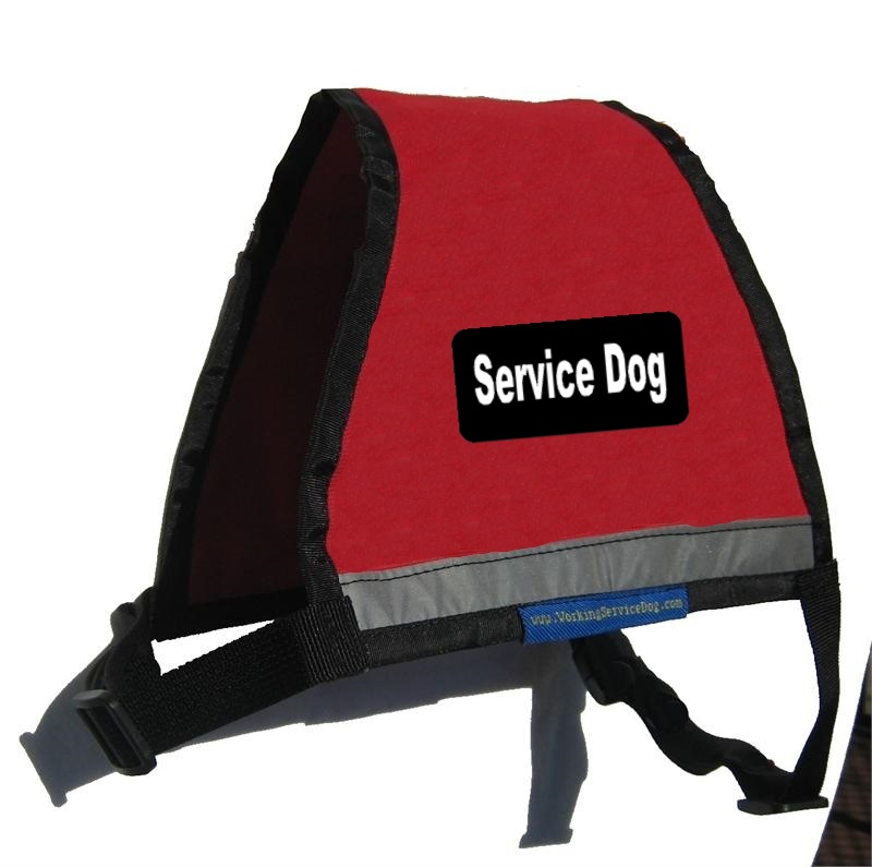 Reflective Service Dog Vest With Id Badge Holder And Zipper Pocket