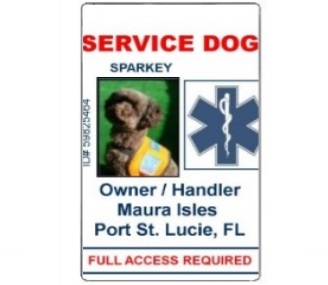 printable service dog id card template free download